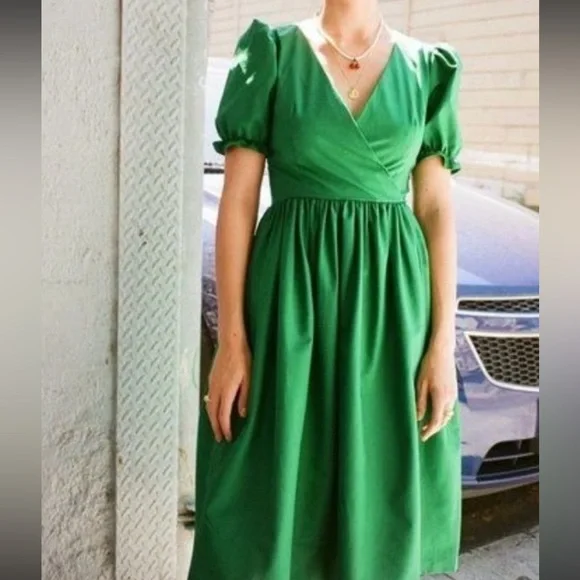Lisa Says Gah Dresses | Lisa Says Gah Topanga Dress Emerald Green | Color: Green | Size: S | Gcrofts's Closet